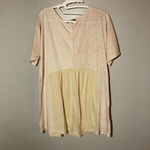 Gudrun Sjoden organic cotton patchwork short sleeve top womens s oversized boxy